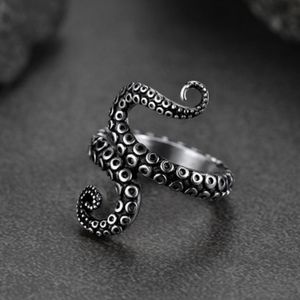 FaithHeart Octopus Tentacles Stainless Steel Silver Ring NEW IN BOX US 7